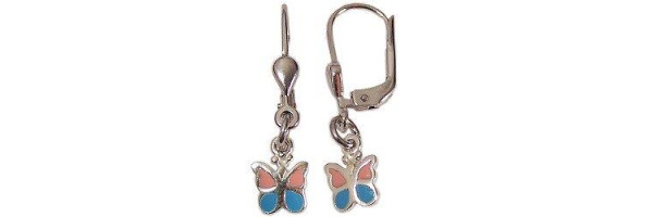 Schmetterlinge-Ohrhänger in 925/- Silber