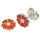 Kinderohrstecker Blume rot - Kinderschmuck - 925/- Silber, Durchmesser ca: 7 mm, 1 Paar 