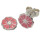 Kinderohrstecker Blume rosa - Kinderschmuck - 925/- Silber, Durchmesser ca: 7 mm, 1 Paar 