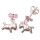 Kinderohrstecker Pferde mit rosa Schleife, 925/- Silber, 1 Paar