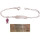 Gravurarmband Fisch rosa, Taufarmband in 925/- Silber, Figaro-Armkettchen, 14 cm lang