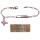 Gravurarmband - Schildarmband für Kinder, 14 cm lang, in 925/- Silber mit rosa Schmetterling