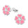 Kinderohrstecker Blumen -  rosa 925/- Silber, Durchmesser ca 6 mm, 1 Paar