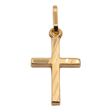 Kreuz-Anhänger in 333/- Gold - mit Diamantschliff