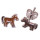 Kinderohrstecker Ponys - Kinderschmuck -  925/- Silber, Größe ca: 9 mm x 7 mm x 1 mm, 1 Paar 