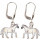 Kinderohrhänger laufendes Pferd - Kinderschmuck - 925/- Silber,  Größe ohne Ohrhaken und Öse ca: 15 mm x 11 mm x 1 mm