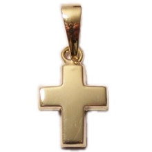 kleiner Kreuz-Anhänger - Taufschmuck - in 333/- Gold glänzend, massiv, Größe ca: 15 mm x 11 mm 1 mm