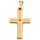 kleiner Kreuz-Anhänger in 333/- Gold mit weißem Zirkonia, glänzend