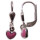 Kinderohrhänger Herzen - Kinderschmuck - in 925/- Silber mit rosa Emaille, 1 Paar