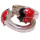 Kindercreolen mit großem Marienkäfer - Kinderschmuck - in 925/- Silber und Emaille, Innendurchmesser der Creolen ca: 8 mm