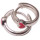 Kindercreolen Herzen rosa emailliert - Kinderschmuck - 925/- Silber, Innendurchmesser 11 mm, 1 Paar