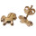 Kinderohrstecker Pony - Kinderschmuck -  333/- Gold glänzend, Größe ca: 8 mm x 6 mm, 1 Paar 