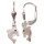 Kinderohrhänger Delfin - Kinderschmuck - matt in 925/- Silber, Größe ohne Ohrhaken ca: 7 mm x 9 mm, 1 Paar