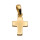 Kreuz-Anhänger - Taufschmuck - in 925/- Silber, matt und glänzend - vergoldet