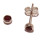 Kinderohrstecker - Kinderschmuck - kreisförmig, 925 Silber mit rotem Stein, Durchmesser 3,0 mm, 1 Paar