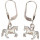 Kinderohrhänger springendes Pferd - Kinderschmuck - 925/- Silber, Größe ohne Ohrhaken und Öse ca: 13 mm x 8 mm x 1 mm